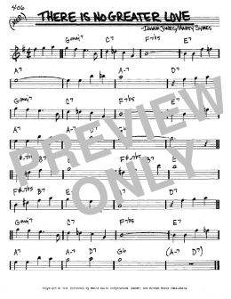 page one of There Is No Greater Love (Real Book – Melody & Chords – Eb Instruments)