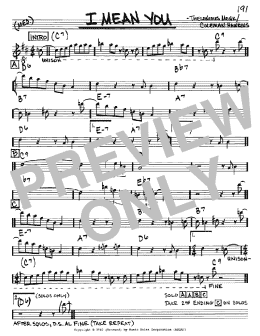 page one of I Mean You (Real Book – Melody & Chords – Eb Instruments)