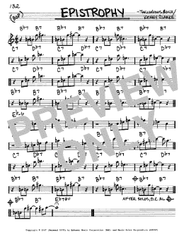 page one of Epistrophy (Real Book – Melody & Chords – Eb Instruments)