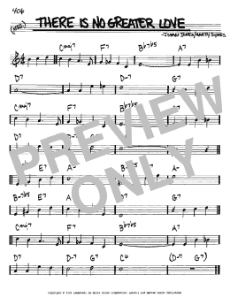 page one of There Is No Greater Love (Real Book – Melody & Chords – Bb Instruments)