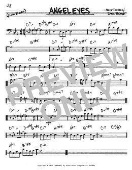 page one of Angel Eyes (Real Book – Melody & Chords – Bass Clef Instruments)