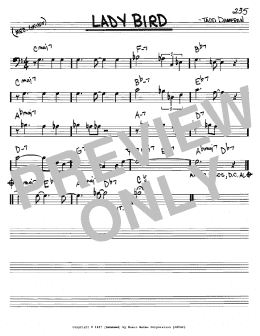 page one of Lady Bird (Real Book – Melody & Chords – Bass Clef Instruments)