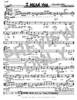 page one of I Mean You (Real Book – Melody, Lyrics & Chords)