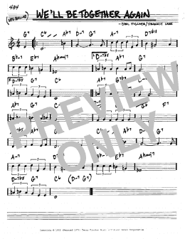 page one of We'll Be Together Again (Real Book – Melody & Chords – C Instruments)