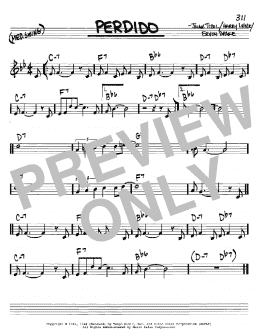 page one of Perdido (Real Book – Melody & Chords – C Instruments)