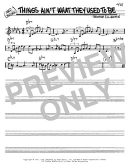 page one of Things Ain't What They Used To Be (Real Book – Melody & Chords – C Instruments)