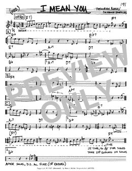 page one of I Mean You (Real Book – Melody & Chords – Bb Instruments)