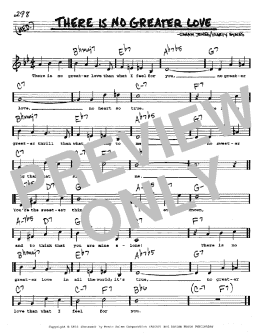 page one of There Is No Greater Love (Real Book – Melody, Lyrics & Chords)