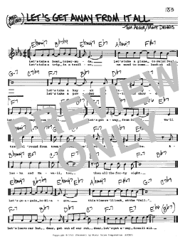 page one of Let's Get Away From It All (Real Book – Melody, Lyrics & Chords)