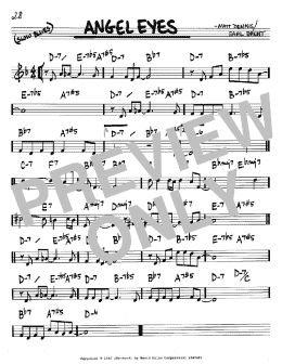 page one of Angel Eyes (Real Book – Melody & Chords – Bb Instruments)