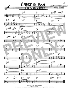 page one of C'est Si Bon (It's So Good) (Real Book – Melody & Chords – Bb Instruments)