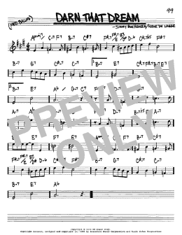 page one of Darn That Dream (Real Book – Melody & Chords – Bb Instruments)