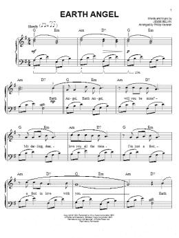 page one of Earth Angel (arr. Phillip Keveren) (Easy Piano)