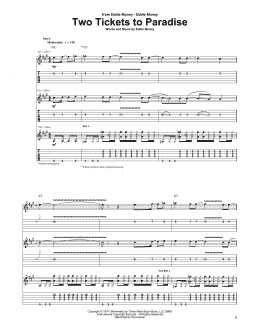 page one of Two Tickets To Paradise (Guitar Tab)