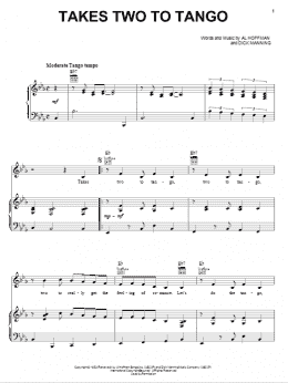 page one of Takes Two To Tango (Piano, Vocal & Guitar Chords (Right-Hand Melody))