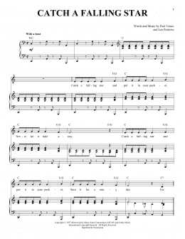 page one of Catch A Falling Star (Piano & Vocal)