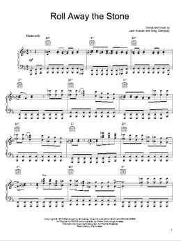 page one of Roll Away The Stone (Piano, Vocal & Guitar Chords (Right-Hand Melody))