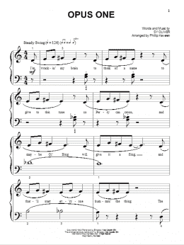page one of Opus One (arr. Phillip Keveren) (Beginning Piano Solo)