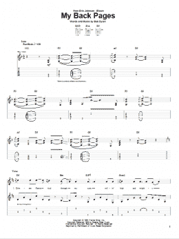 page one of My Back Pages (Guitar Tab)