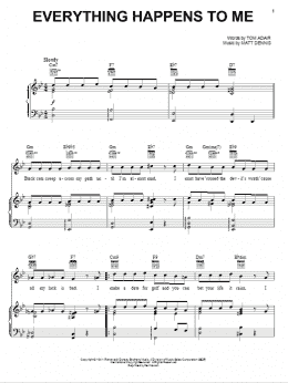 page one of Everything Happens To Me (Piano, Vocal & Guitar Chords (Right-Hand Melody))