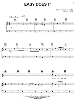 page one of Easy Does It (Piano, Vocal & Guitar Chords (Right-Hand Melody))