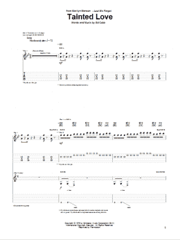 page one of Tainted Love (Guitar Tab)