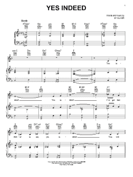 page one of Yes Indeed (Piano, Vocal & Guitar Chords (Right-Hand Melody))