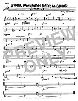 page one of Upper Manhattan Medical Group (UMMG) (Real Book – Melody & Chords – C Instruments)