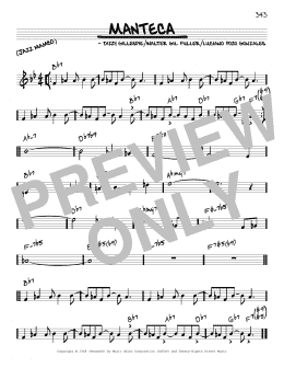 page one of Manteca (Real Book – Melody & Chords – C Instruments)