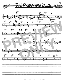 page one of The Frim Fram Sauce (Real Book – Melody & Chords – C Instruments)