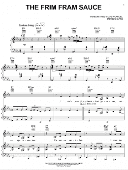 page one of The Frim Fram Sauce (Piano, Vocal & Guitar Chords (Right-Hand Melody))