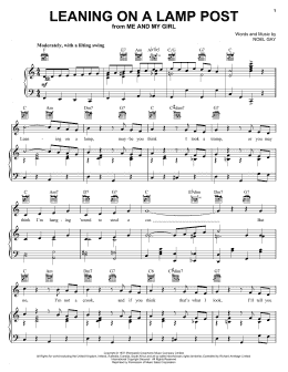 page one of Leaning On A Lamp Post (Piano, Vocal & Guitar Chords (Right-Hand Melody))