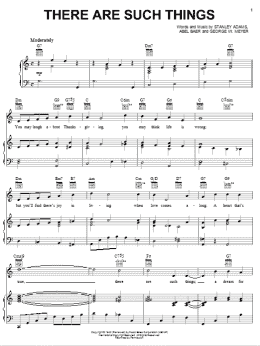 page one of There Are Such Things (Piano, Vocal & Guitar Chords (Right-Hand Melody))