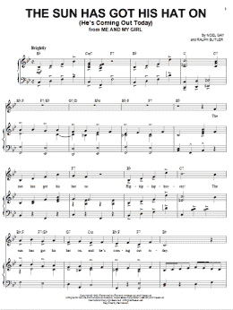 page one of The Sun Has Got His Hat On (He's Coming Out Today) (Piano & Vocal)