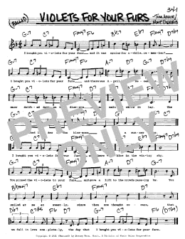 page one of Violets For Your Furs (Real Book – Melody, Lyrics & Chords)