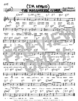 page one of (I'm Afraid) The Masquerade Is Over (Real Book – Melody, Lyrics & Chords)