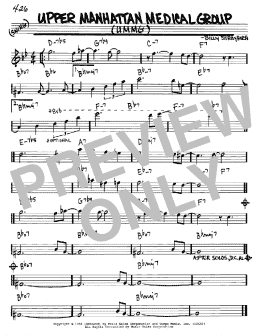 page one of Upper Manhattan Medical Group (UMMG) (Real Book – Melody & Chords – Eb Instruments)