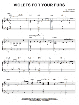 page one of Violets For Your Furs [Jazz version] (arr. Brent Edstrom) (Piano Solo)