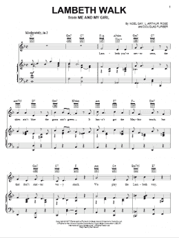 page one of Lambeth Walk (Piano, Vocal & Guitar Chords (Right-Hand Melody))
