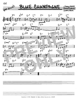 page one of Blue Champagne (Real Book – Melody & Chords – C Instruments)