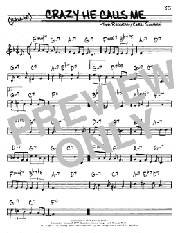 page one of Crazy She Calls Me (Real Book – Melody & Chords – C Instruments)