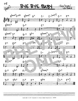 page one of Bye Bye Baby (Real Book – Melody & Chords – C Instruments)