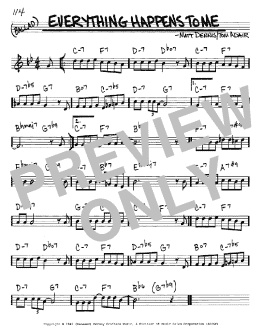 page one of Everything Happens To Me (Real Book – Melody & Chords – C Instruments)