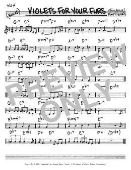 page one of Violets For Your Furs (Real Book – Melody & Chords – C Instruments)