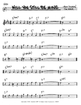 page one of Will You Still Be Mine (Real Book – Melody & Chords – C Instruments)
