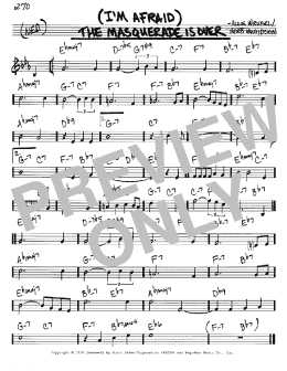 page one of (I'm Afraid) The Masquerade Is Over (Real Book – Melody & Chords – C Instruments)