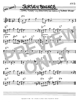page one of Jersey Bounce (Real Book – Melody & Chords – C Instruments)