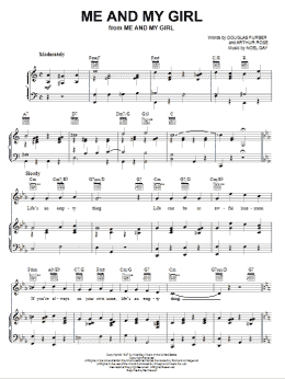 page one of Me And My Girl (Piano, Vocal & Guitar Chords (Right-Hand Melody))
