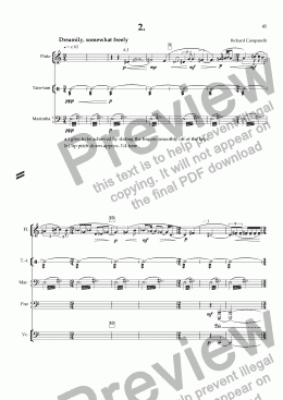 page one of The Robing of the Bride, 2cd movement