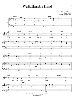 page one of Walk Hand In Hand (Piano & Vocal)
